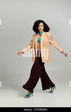 The young professional showcases her poise and beauty in a modern ...