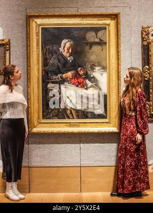 Bonhams London, UK. 23rd Sep, 2024. Edwin Harris, Not Forgotten 1884, oil on canvas Est £20,000-30,000 Credit: Paul Quezada-Neiman/Alamy Live News Stock Photo