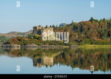 Tioram Castle, Loch Moidart, Lochaber, Scotland, UK Stock Photo