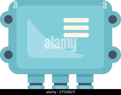 Electric fuse box connecting wires for safety control panel, overload protection equipment Stock Vector