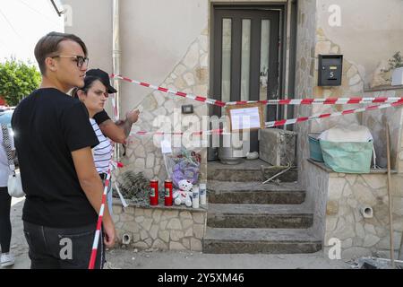 The site of a building collapse in Saviano, in the district of Naples ...