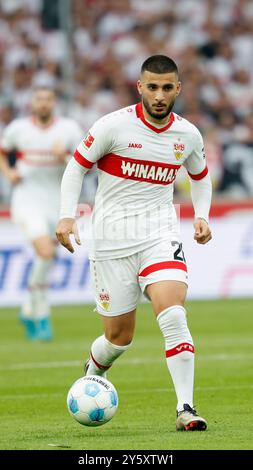 Stuttgart, Deutschland. 22nd Sep, 2024. GER, Stuttgart, 1. Bundesliga, football, VfB Stuttgart - Borussia Dortmund, MHPArena, September 22th, 2024, league game, 4th matchday, men, Season 2024/25 Deniz Undav (VFB Stuttgart, 26) Credit: HMB Media/Alamy Live News Stock Photo