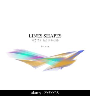 Modern glowing neon abstract lines isolated on white background vector illustration.Minimal trendy graphic design with space for your text image banne Stock Vector
