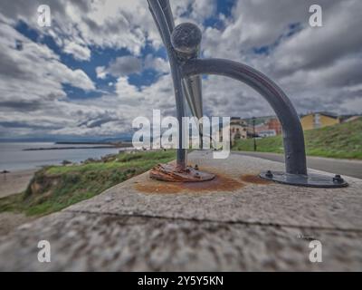 Sea breeze can accelerate the oxidation process on metal surfaces due to the presence of salt and moisture in the air. Stock Photo