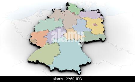 germany, german federal republic, map, atlas, map of the world, profile ...