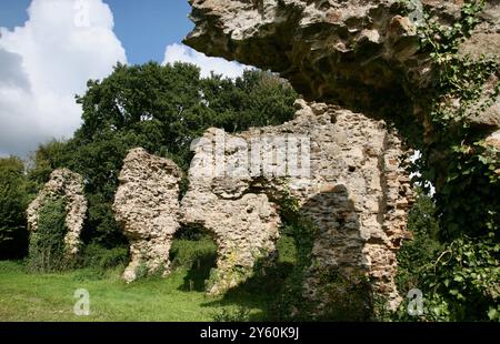 A view inside the Abbaye de Savigny in Normandie, North West France, Europe in September, 2024. Stock Photo