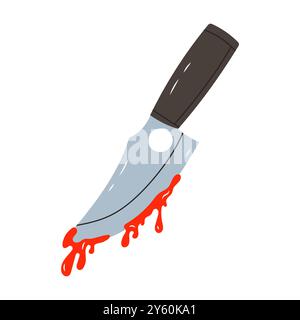 Bloody knife vector icon Stock Vector
