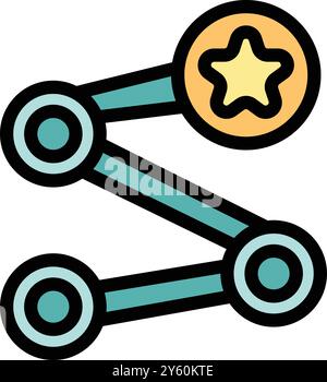 Network marketing scheme presenting successful business model with star icon for new members Stock Vector
