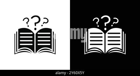 book with question mark icon vector logo set collection or bundle pack group Stock Vector