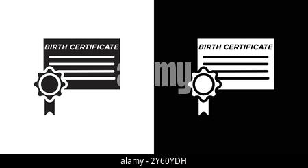 Birth certification icon vector logo set collection or bundle pack group Stock Vector