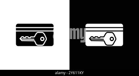 Keycard access icon vector logo set collection or bundle pack group Stock Vector