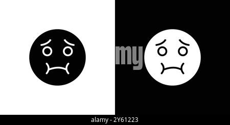 Nauseated emoji icon vector logo set collection or bundle pack group Stock Vector