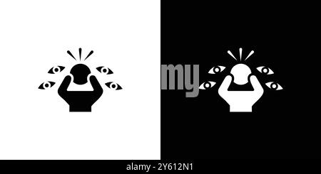 Paranoia icon vector logo set collection or bundle pack group Stock Vector