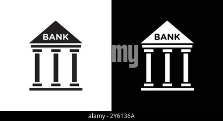 Bank icon vector logo set collection or bundle pack group Stock Vector