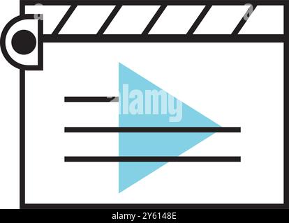 Clapperboard icon vector illustration logo design Stock Vector