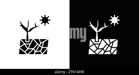 Drought icon vector logo set collection or bundle pack group Stock Vector