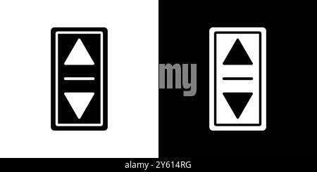 Elevator, lift button icon vector logo set collection or bundle pack group Stock Vector