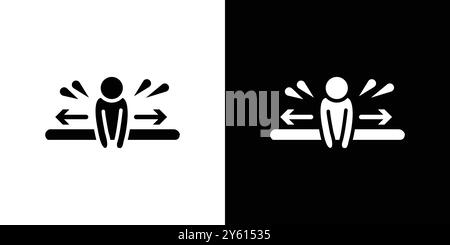 Split legs exercise icon vector logo set collection or bundle pack group Stock Vector