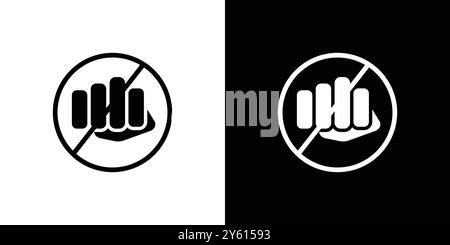 Stop violence icon vector logo set collection or bundle pack group Stock Vector