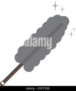 feather duster icon vector illustration symbol design Stock Vector