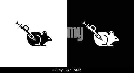 Lab rat experiment icon vector logo set collection or bundle pack group Stock Vector