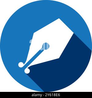 Pen icon vector illustration logo design Stock Vector