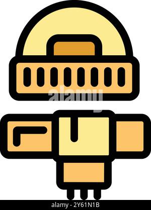 This icon represents a water leak detection system, ideal for showcasing plumbing services or home maintenance Stock Vector