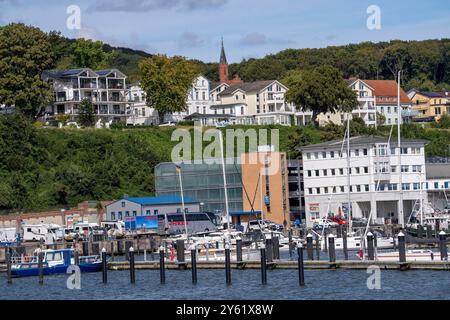 The town harbor of Sassnitz, island of Rügen, Mecklenburg-Vorpommern, Germany Stock Photo