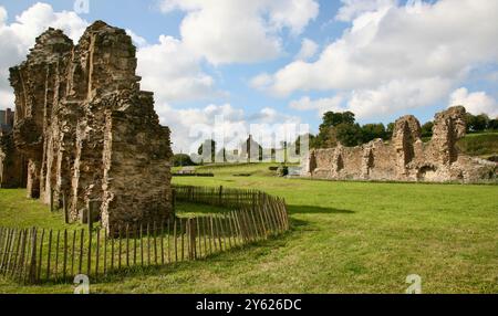 A view inside the Abbaye de Savigny in Normandie, North West France, Europe in September, 2024. Stock Photo