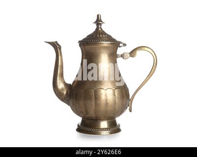 Vintage teapot on white background Stock Photo