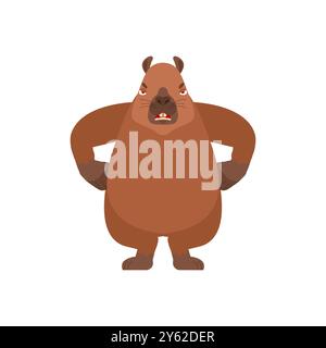 Capybara angry emoji. Wild animal evil emotions. rodent aggressive ...
