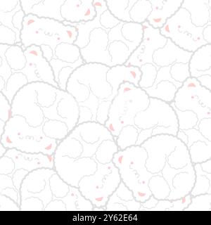 Cute bear pattern seamless. teddy bear background. Cartoon character animal texture. Baby fabric ornament Stock Vector