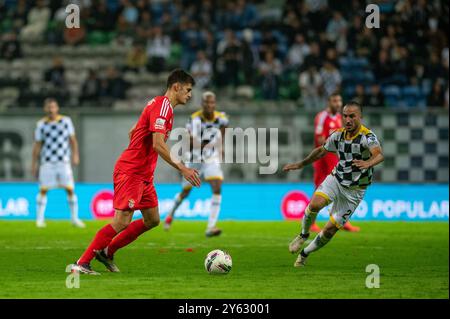 Porto, Portugal. 22nd Sep, 2024. Porto, Portugal - September 23: Antonio Silva seen in action during the Liga Portugal 2024/25 match between Boavista and Benfica at Estádio do Bessa on September 23, 2024 in Porto, Portugal. (Miguel Lemos/SPP) (Miguel Lemos/SPP) Credit: SPP Sport Press Photo. /Alamy Live News Stock Photo