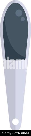 Metal foot file removing hard skin on a white background Stock Vector