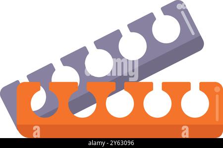 Two toe separators lying on top of each other, ready for a pedicure Stock Vector