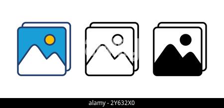 Picture icon vector. photo gallery icon symbol Stock Vector