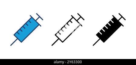 Syringe icon vector. injection icon vector. Stock Vector