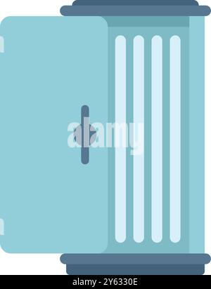 Uv lamp for disinfection and sterilization is opening, emitting ultraviolet light for sterilization Stock Vector