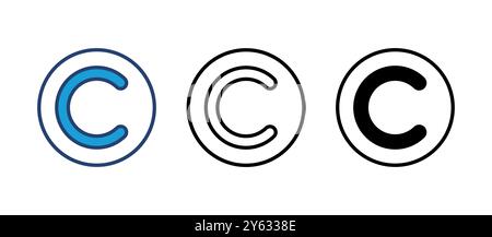 Copyright icon vector. copyright symbols Stock Vector