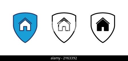 home insurance icon vector. home protection icon Stock Vector