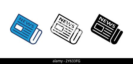 Newspaper icon vector. news paper vector sign Stock Vector
