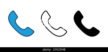 Call icon vector. telephone icon vector. phone icon vector. contact us Stock Vector