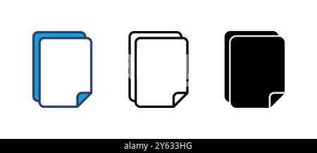 Document icon vector. Paper icon. File Icon Stock Vector