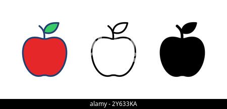Apple icon vector. Apple vector icon. apple symbols for your web design. Stock Vector