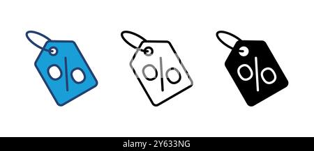 Discount icon vector. Discount tag icon. Stock Vector