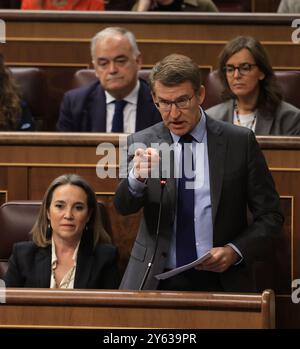 Madrid, 28/02/2024. Congress of Deputies. Plenary session of control of the Government. Photo: Jaime García. ARCHDC. Credit: Album / Archivo ABC / Jaime García Stock Photo