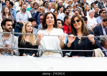 Madrid, 09/06/2024. Las Ventas bullring. Bullfight of the San Isidro Fair. Charity bullfight. In the image, Nuria González and Yolanda González. Photo: De San Bernardo. ARCHDC. Credit: Album / Archivo ABC / Eduardo San Bernardo Stock Photo