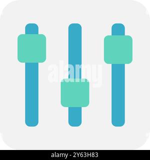 Simple audio equalizer icon. Minimalist audio equalizer icon. Stock Vector
