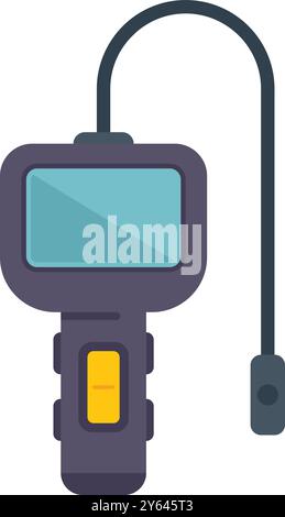Endoscope displaying internal organ examination on screen, modern medical equipment for endoscopic procedures Stock Vector