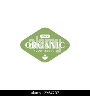 100 Percent Organic Food Product Vector Stock Vector
